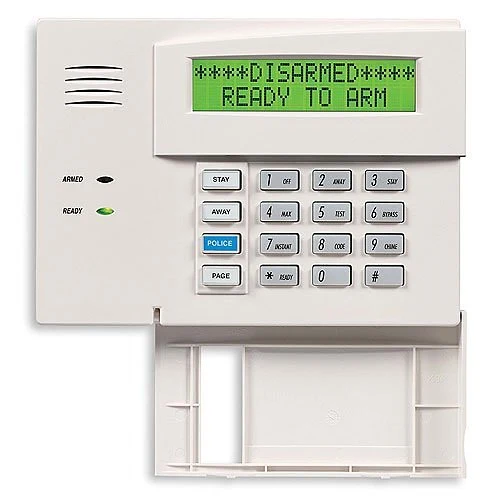 Honeywell Home 6160 Alpha Keypad with the keypad cover open