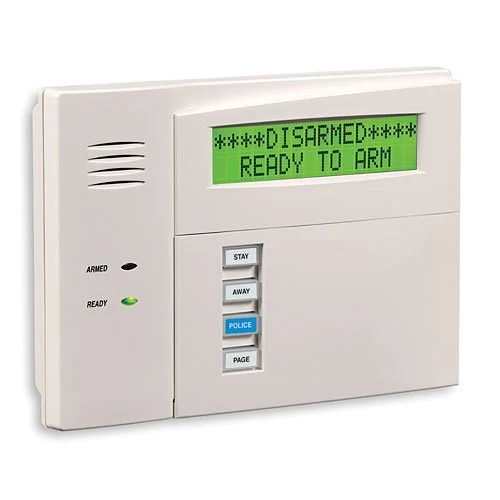 Honeywell Home 6160RF Alpha Keypad with the keypad cover open