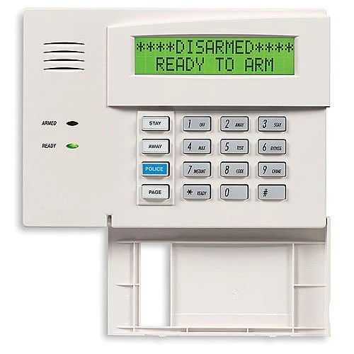 Honeywell Home 6160V Voice Alpha Keypad with the keypad cover open