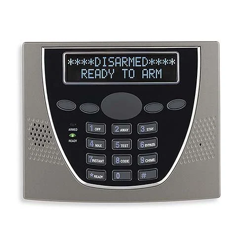 Silver and black Honeywell Home 6460S premium alpha keypad