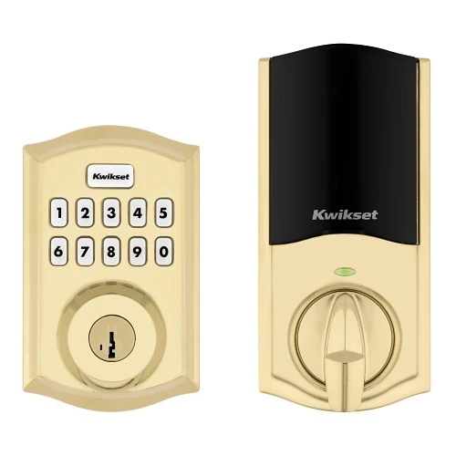 Kwikset Home Connect 620 Traditional Z-Wave Smart Lock – Polished Brass