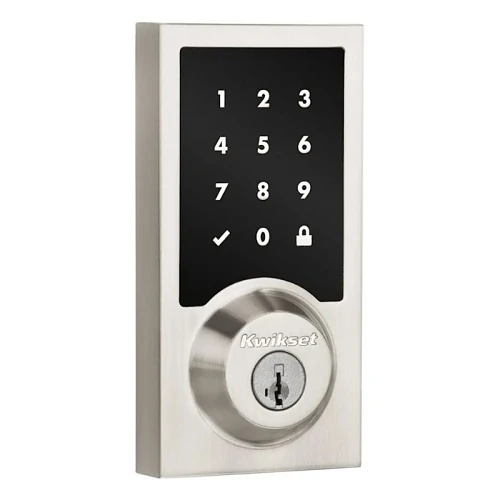 Kwikset 99180-003 Home Connect 918 Z-Wave LR Smart Lock, Contemporary Style, Satin Nickel
