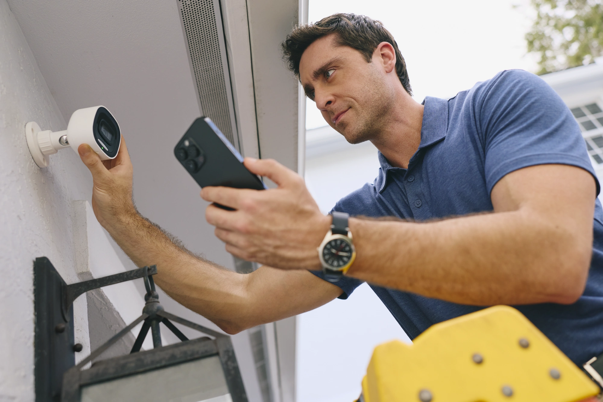 Installation detail for the Alarm.com ADC-V730 outdoor camera