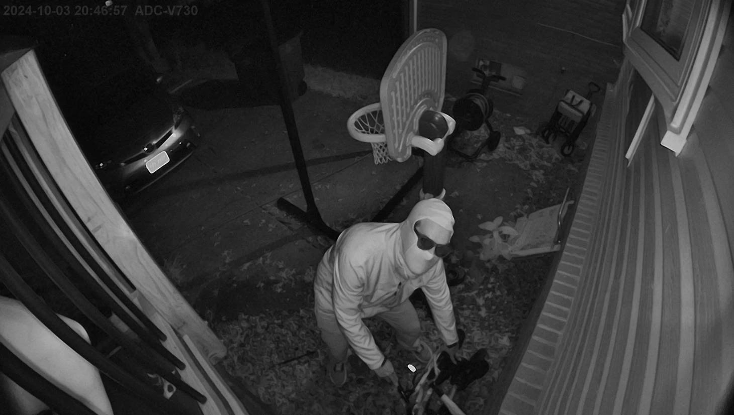 Infrared nighttime view captured by the Alarm.com ADC-V730