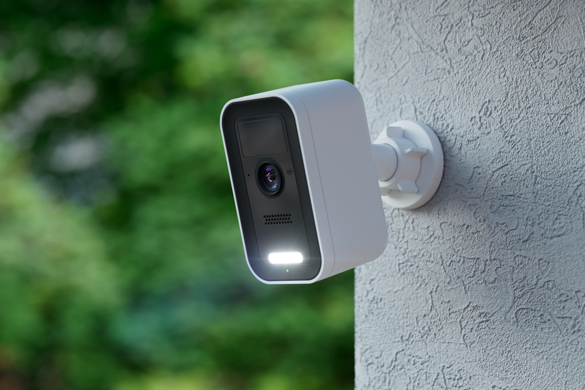 Alarm.com ADC-V731B installed outdoors during the day