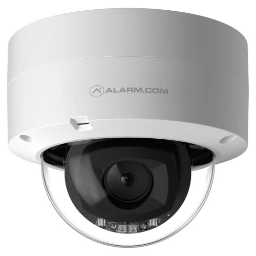Alarm.com ADC-VC847PF white varifocal PoE dome camera front angle