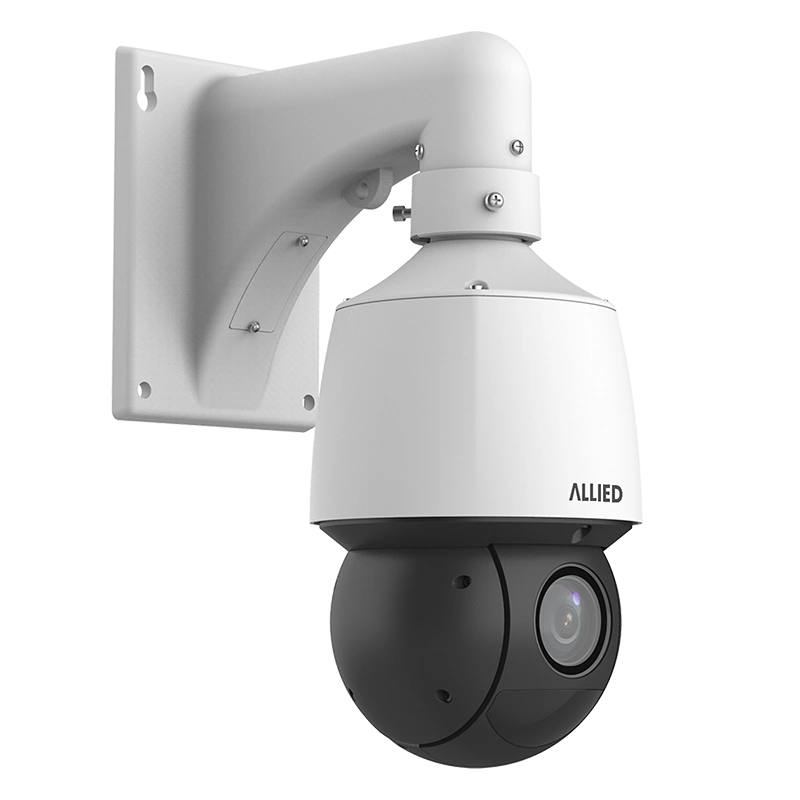 Front-right view of the Allied 4MP 25X auto-tracking PTZ security camera