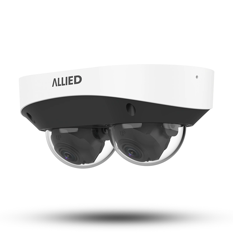 Allied 8MP dual-channel MultiView dome camera front left view