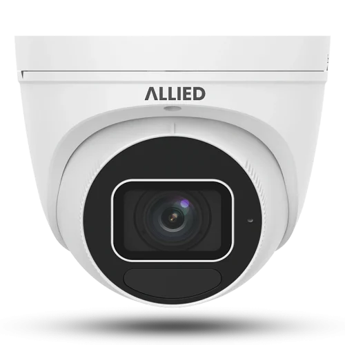 Allied 8MP motorized varifocal IR turret camera front view
