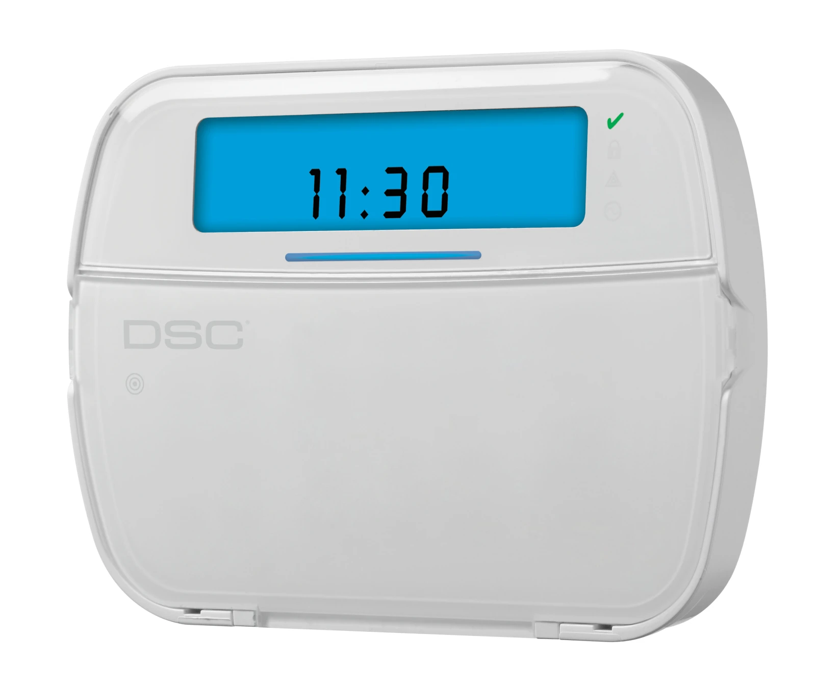 Angled view of the DSC HS2ICNRFP9 PowerG Icon proximity keypad