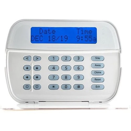 DSC HS2LCDRF9 keypad with the physical keys exposed