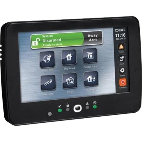 DSC HS2TCHPBLK 7-Inch Touchscreen Keypad – Black