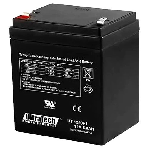 Ultra Tech IM-1250F1 12V 5Ah Sealed AGM Battery