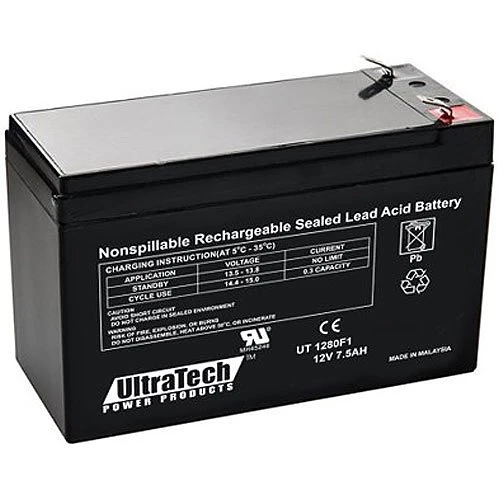 Ultra Tech IM-1280F1 12V 8Ah Sealed AGM Battery