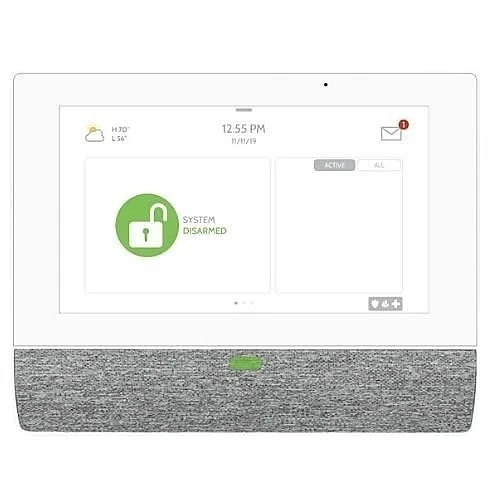 Qolsys IQ Remote PowerG 7-inch secondary touchscreen keypad front view