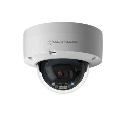 Alarm.com ADC-VC827P white indoor outdoor vandal-resistant dome camera
