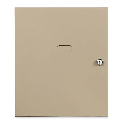 Honeywell Home VISTA metal security control cabinet front view