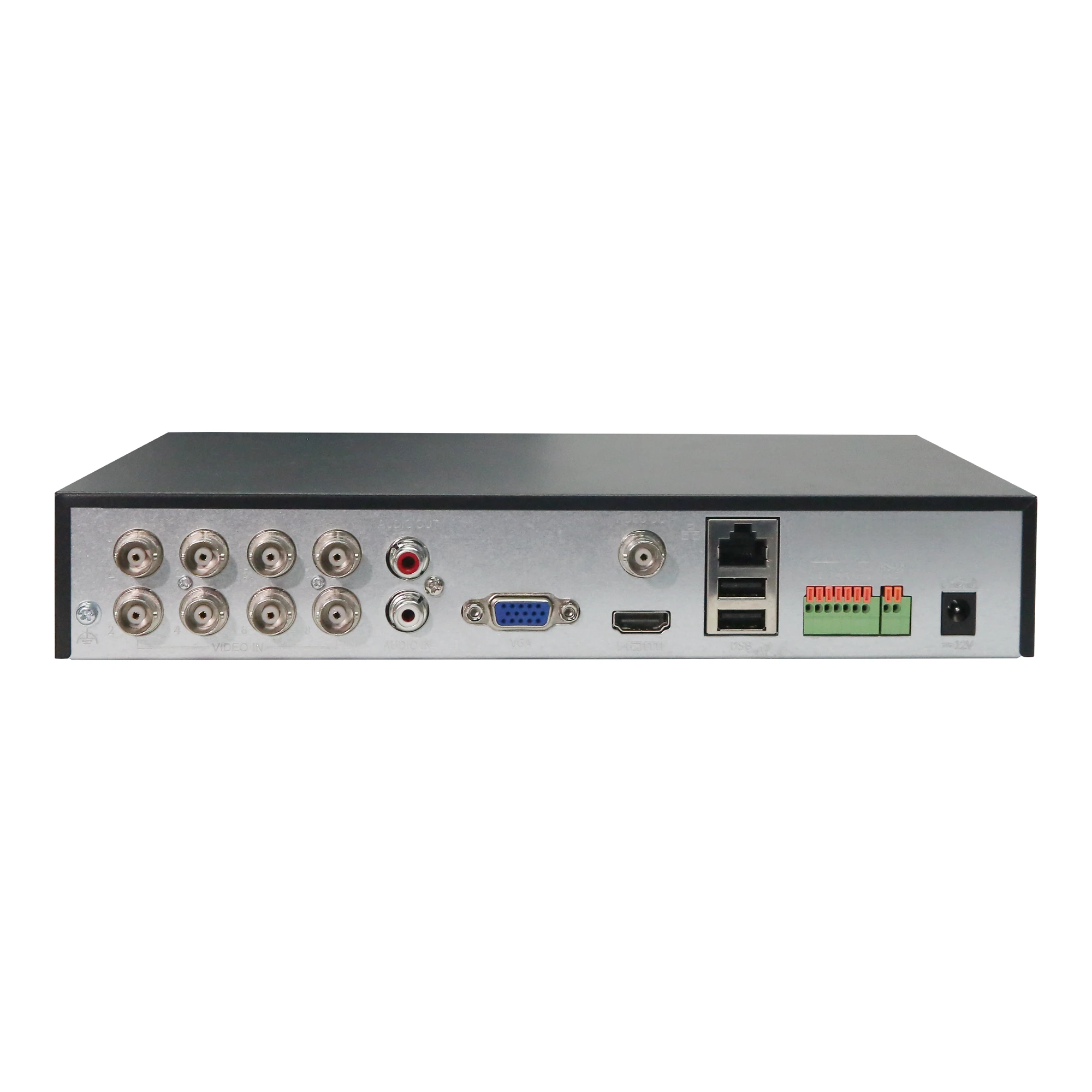 Allied 8-Channel 4MP Hybrid DVR rear panel ports and connections