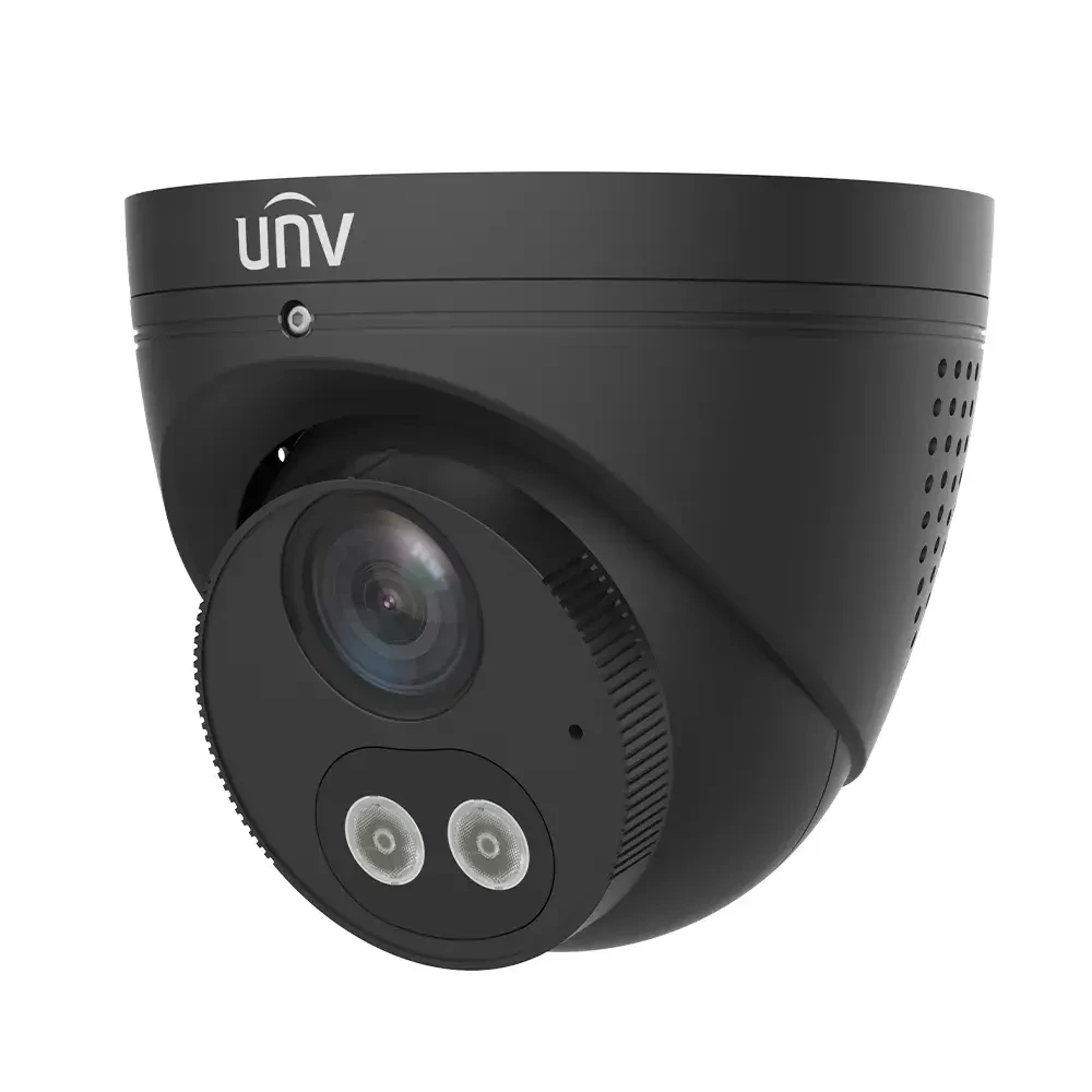 Uniview IPC3614SR3-ADF28KMC-DL-BK 4MP ColorHunter 2.8mm Dual-Light Turret IP Camera - Black